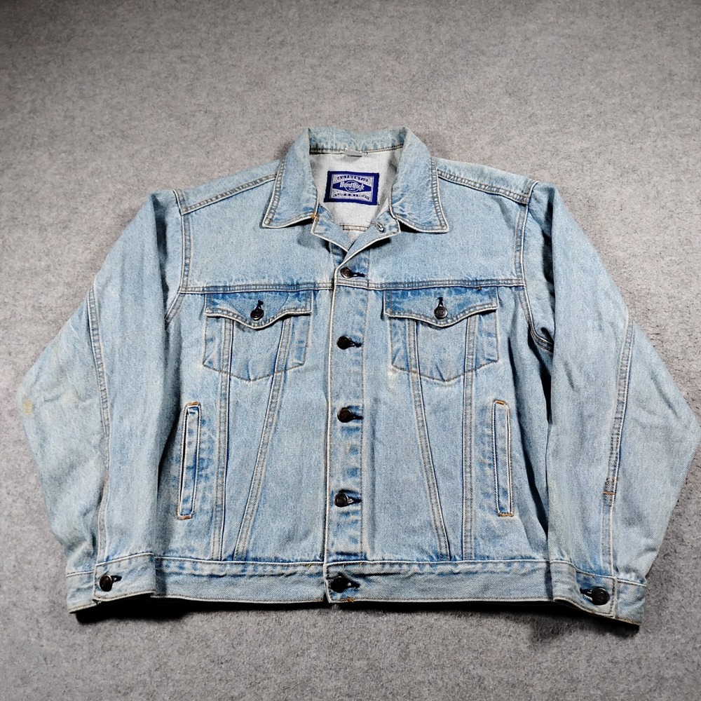 Hard Rock Cafe Vintage Light Wash Denim Trucker Jacket Mens Medium Blue Tokyo